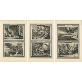 Pieter Mortier, Amsterdam Acts and Apocalypse, 1700, Etching on Paper, Set of 3 For Sale