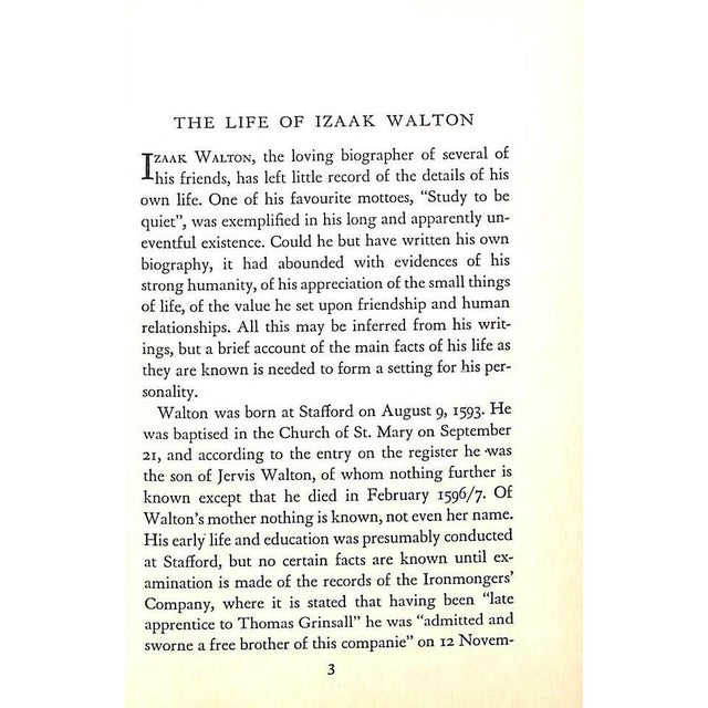 1930s "The Compleat Angler" Book 1939 Walton, Isaak For Sale - Image 5 of 5