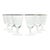 1960s Vintage Mid-Century Modern Minimalist 6 Gold Rim Crystal Iced Tea Glasses - Set of 6 For Sale