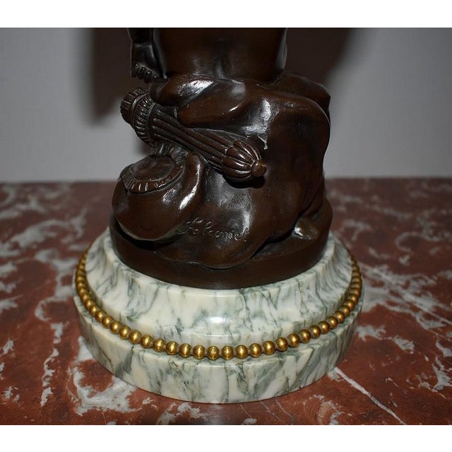 After E.M. Falconnet, Pensive Love, 1870, Bronze For Sale - Image 11 of 13