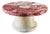Decorative Footed Centerpiece Bowl in Red Marble by Forzini For Sale