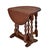 Traditional 1930s William and Mary Style Drop Leaf Chair-Side Table in Distressed Oak For Sale - Image 3 of 12