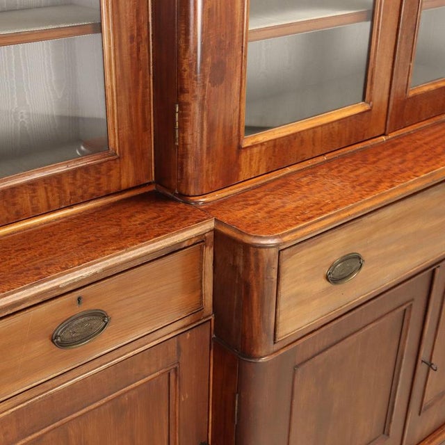 Mahogany Three-Section Bookcase with Top For Sale - Image 10 of 15
