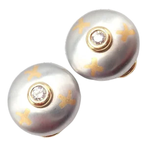 Tiffany & Co. Picasso Picasso Diamond Signature X Platinum Yellow Gold Earrings - 2 Pieces