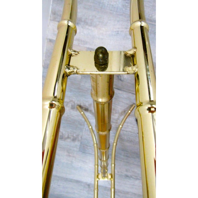 Vintage Hollywood Regency Brass Bamboo Towel Holder For Sale - Image 10 of 10