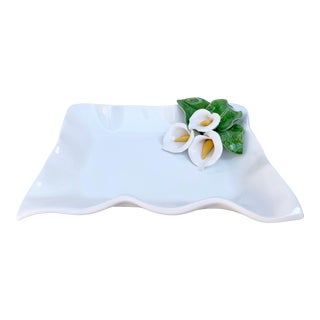 Vintage Italian Calla Lily Platter For Sale