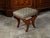 Wood Biedermeier Period 19th Century Walnut Stool with Gilt Rosettes and Upholstery For Sale - Image 7 of 9