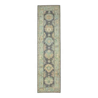 Turkish Oushak Runner Rug 2'10" x 10'10" #17136 For Sale