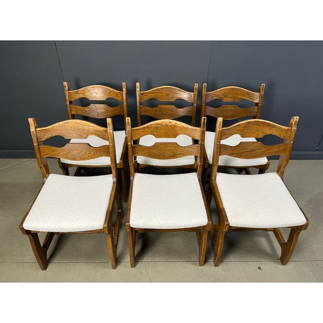 1970s Vintage Brutalist Dining Chairs, 1960s, Set of 6 For Sale - Image 5 of 9