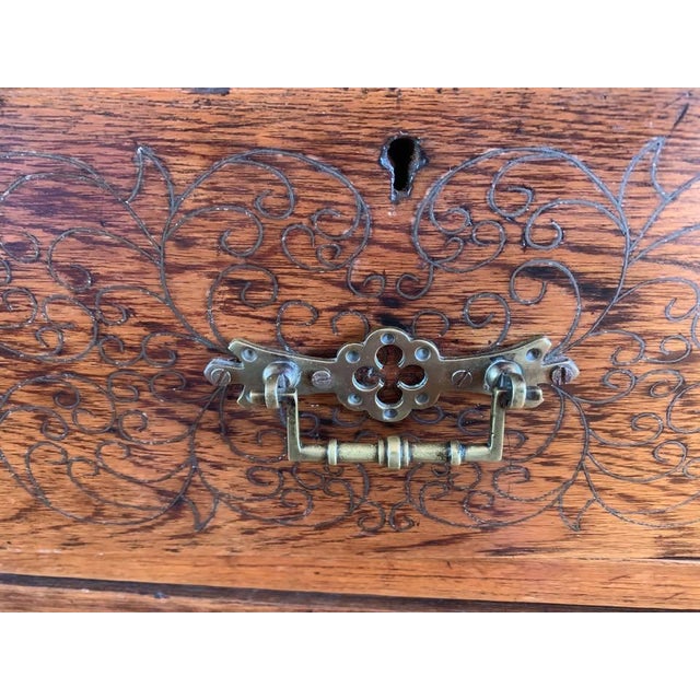 19th Century 19th Century Antique Anglo-Burmese Colonial Inlaid Teak Chest of Drawers For Sale - Image 5 of 10