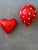 Red Glossy Ceramic Heart Balloon Sculpture For Sale In New York - Image 6 of 11