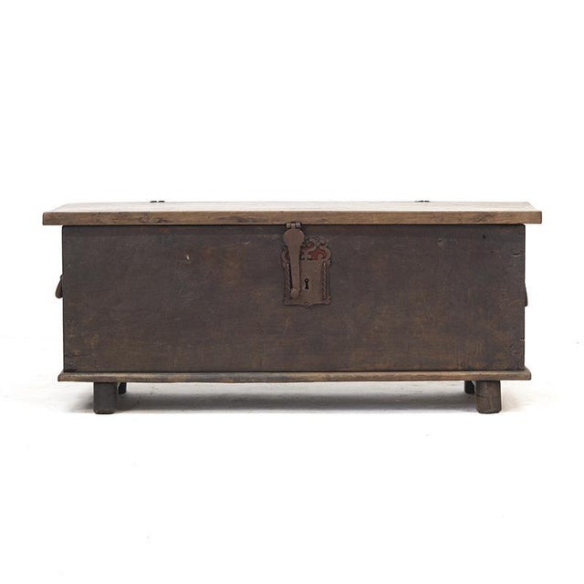 Antique Spanish Rustic Farmhouse Chest For Sale - Image 5 of 18