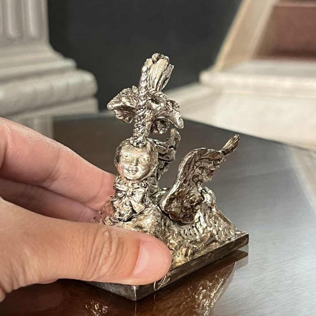 Unicorn Sphynx Sculpture & Paper Press by Christian Lacroix for Christofle, 1998 For Sale - Image 9 of 10