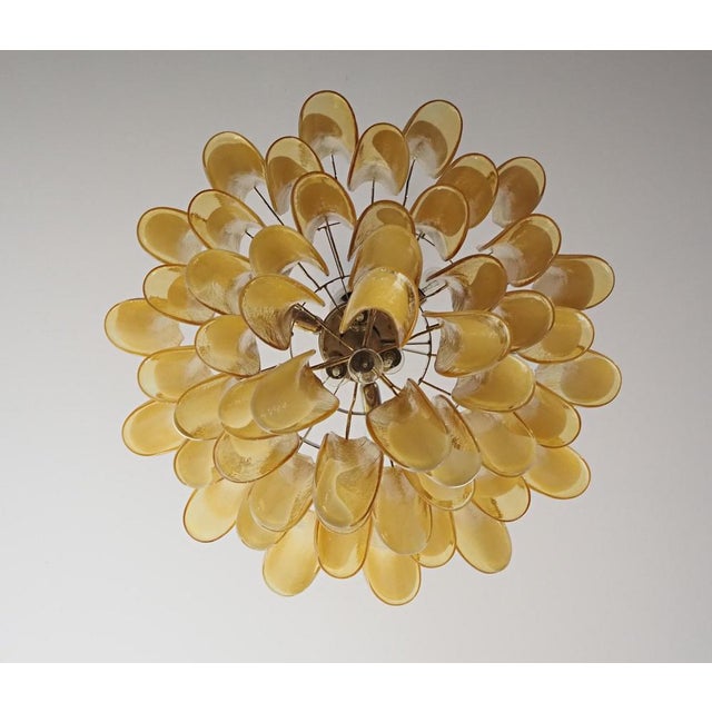 Italian Caramello Petal Chandeliers, 1995, Set of 2 For Sale - Image 14 of 18