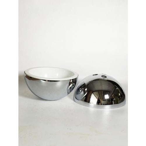 Chrome Ice Bucket in the shape of a Bowling Ball, France, 1970s For Sale - Image 6 of 9