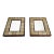 1960s Mid-Century Modern Berthold Muller Style Tile & Rosewood Wall Mirrors - A Pair For Sale