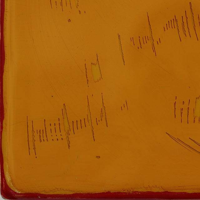 2020s The Window 379 - Contemporary Shiny Resin Minimalist Brown Yellow Tone Artwork by Ricky Hunt For Sale - Image 5 of 9