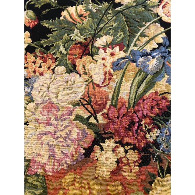 Large Vintage Hanging French Tapestry Wall Art For Sale - Image 10 of 11