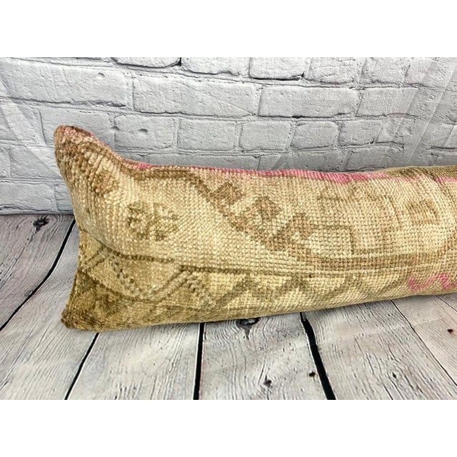 12 x 46 Lumbar Rug Pillow Ethnic Charm Turkish Pillow Cushion Cover For Sale In Houston - Image 6 of 7