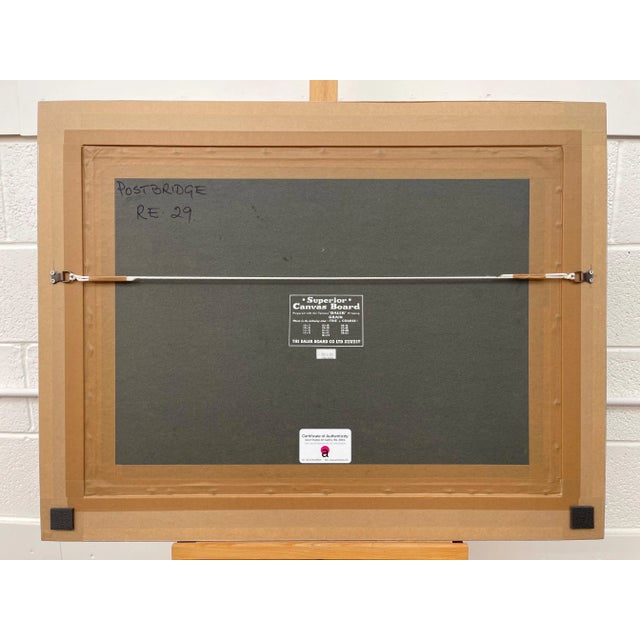 Impressionistic River Landscape Oil Painting of the Scottish Highlands by 20th Century Artist in a Modern Fresh Off-White Frame For Sale - Image 11 of 13