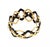 Contemporary Valentin Magro 18k Gold Hammered Wide Geometric Link Bangle Bracelet For Sale - Image 3 of 6