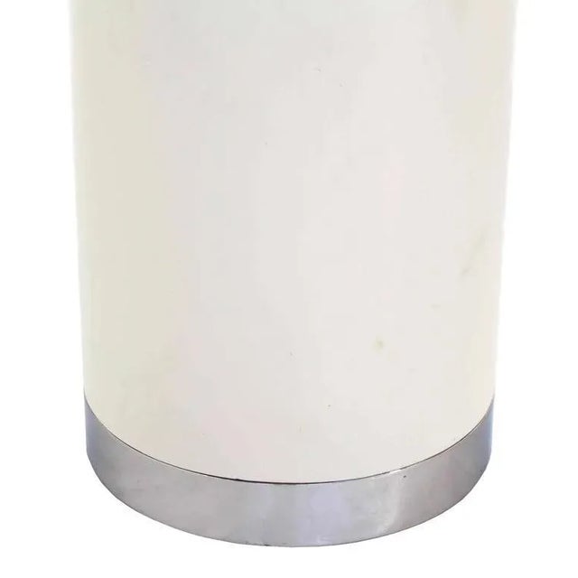 Early 20th Century Mid-Century Modern Heavy Enameled Metal Base and Top Round Gueridon Dining Table For Sale - Image 5 of 6