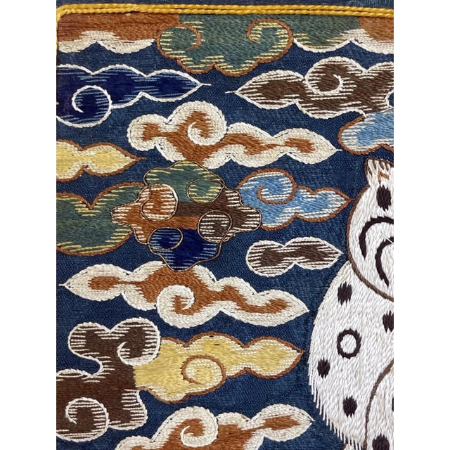 Fine Korean Embroidered Military Rank Badge Joseon Dynasty One of the Pair For Sale In Atlanta - Image 6 of 11
