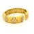 1980s Vintage Italian 18k Gold Diamond Wide Cuff Bracelet For Sale - Image 5 of 16