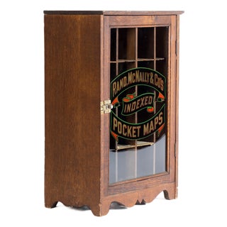 Antique Rand McNally & Co Pocket Map Cabinet For Sale