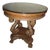 1970s Mondamin 29" Round Tall Solid Wood Pedestal End Table Glass Top Classic For Sale