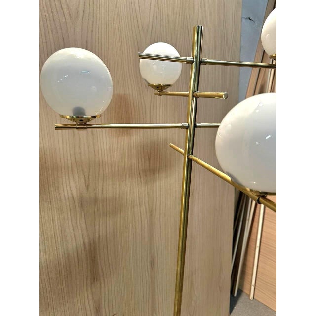 Floor Lamp with Opal Glass For Sale - Image 11 of 13