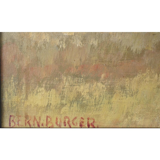 1960s After the Harvest - Mid Century Landscape in Oil on Canvas by Bern Burger For Sale - Image 5 of 6