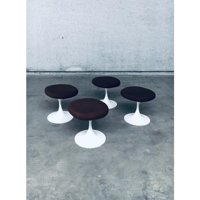 Mid-Century Modern Design Tulip Stool Set by Tamburin, Sweden, 1970s, Set of 4 For Sale - Image 16 of 18