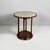 Austrian wood, fabric and glass coffe table by Jacob e Josef Kohn, 1930s Coffee table with wooden frame. The round...