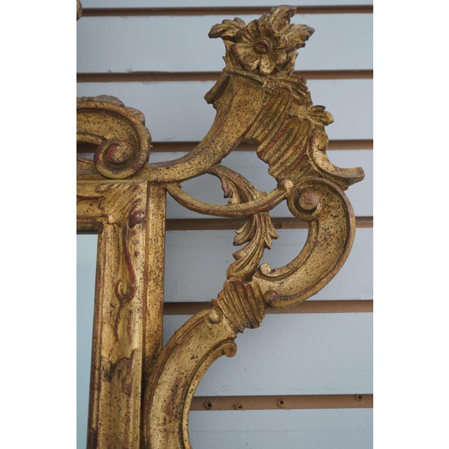 Stunning Italian Gold Giltwood Frame Mirror For Sale - Image 10 of 11