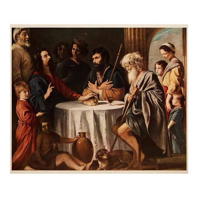 1955 After Louis Le Nain "The Pilgrims at Emmaus", Vintage Full-Color Print For Sale