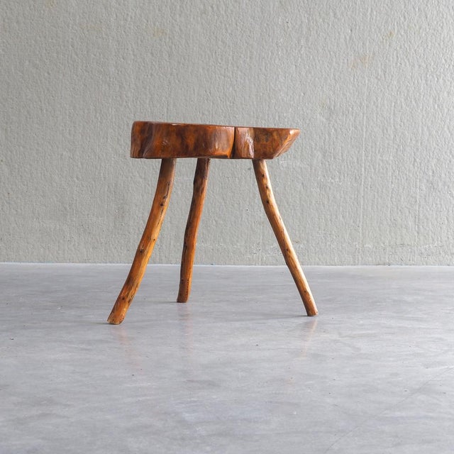 Vintage French Elm Wood Trunk Side Table, 1960s For Sale - Image 4 of 18