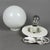 1970s Modernist UFO Sphere Table Lamp in White Murano Glass, 1970s For Sale - Image 5 of 12