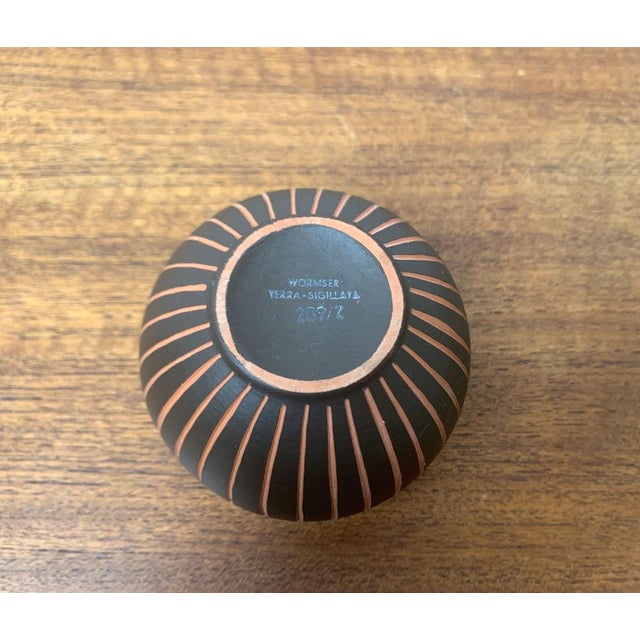 Mid-Century German Wormser Terra-Sigillata Pottery Vase, 1960s For Sale - Image 10 of 17