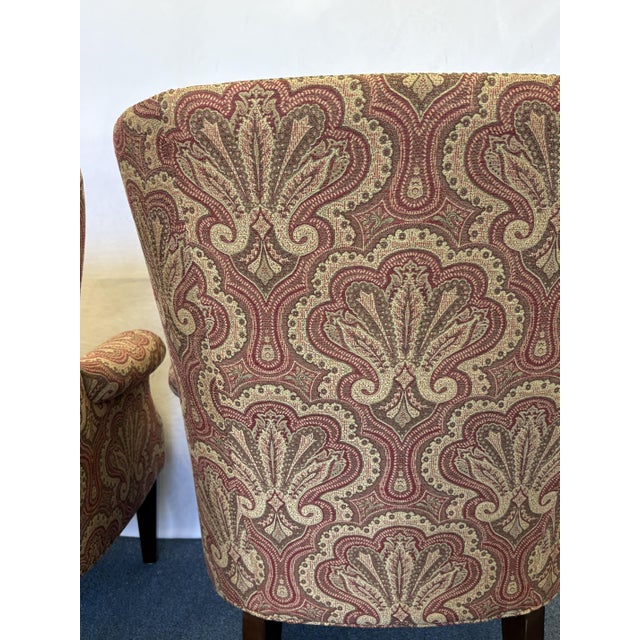 Lexington Home Brands Wing Chairs With Nailhead Trim - A Pair For Sale - Image 15 of 18