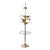 Italian Stylized Brass Palm Leaf Floor Lamp & Table For Sale