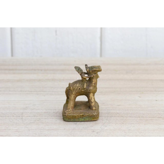 Vintage Small Brass Horse Figurine For Sale - Image 4 of 7