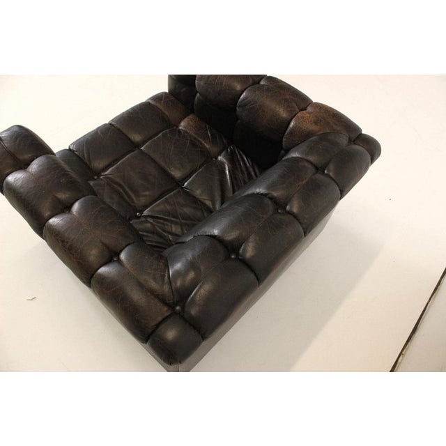 Black Mid-Century Model 5407 Club Chair in Leather by Edward Wormley for Dunbar, 1960s For Sale - Image 8 of 14