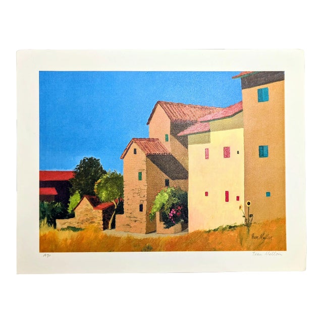 Signed Limited Edition Print of Oil Painting of Italian Countryside For Sale