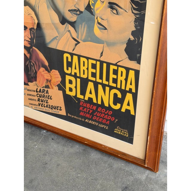 Vintage “Cabellera Blanca” Framed Film Poster For Sale In Los Angeles - Image 6 of 9
