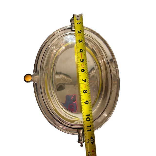 Vintage Carrington Hotel Silverplate Chafing Dish With Domed Lid & Claw Feet For Sale - Image 11 of 12