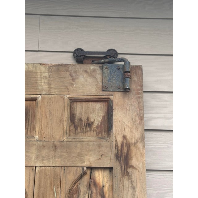 Gothic Antique Gothic Solid Wood Door With Iron Hardware For Sale - Image 3 of 9