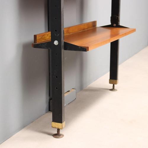 Vintage Bookcase in Teak Veneer, Italy, 1960s For Sale - Image 9 of 10