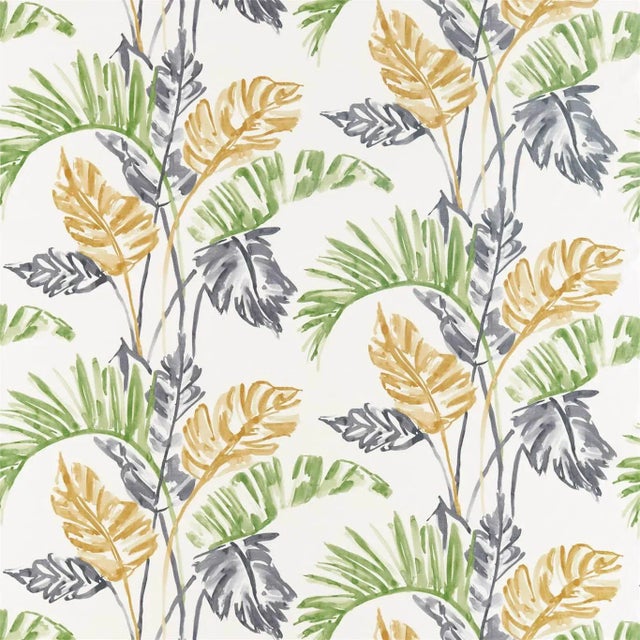 Harlequin Toshiko Fabric in Saffron / Charcoal / Wasabi - a Sample For Sale
