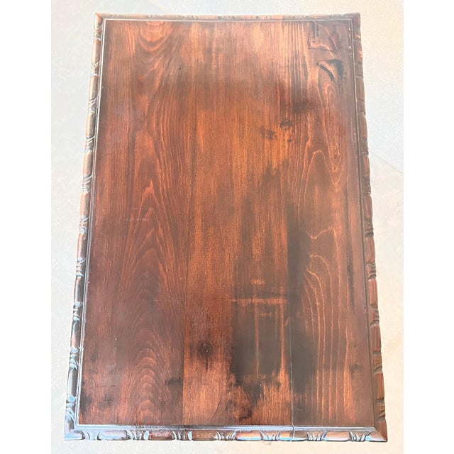 Side Table of Walnut with Carved Lyre Legs and Top, Spanish, 19th Century For Sale - Image 13 of 18